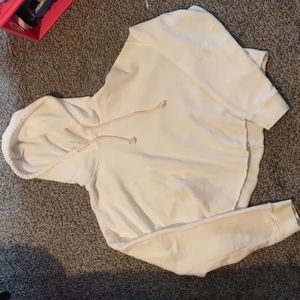 White cropped sweatshirt